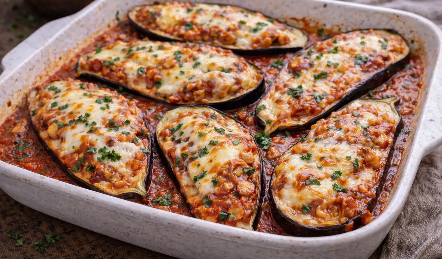 Bakłażan zapiekany z mozzarellą