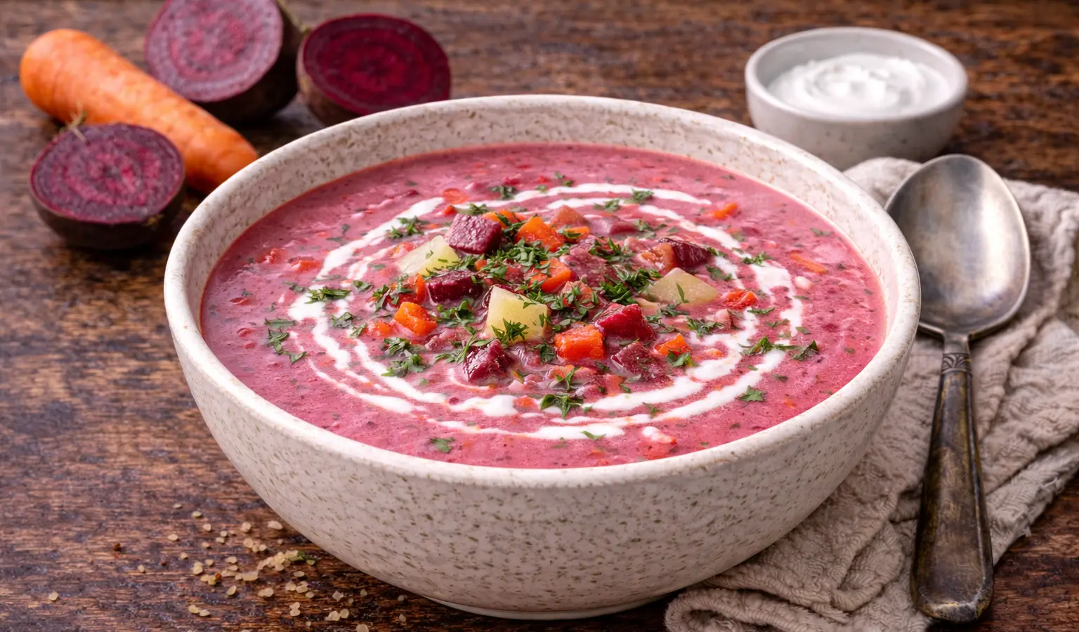 Barszcz czerwony zabielany