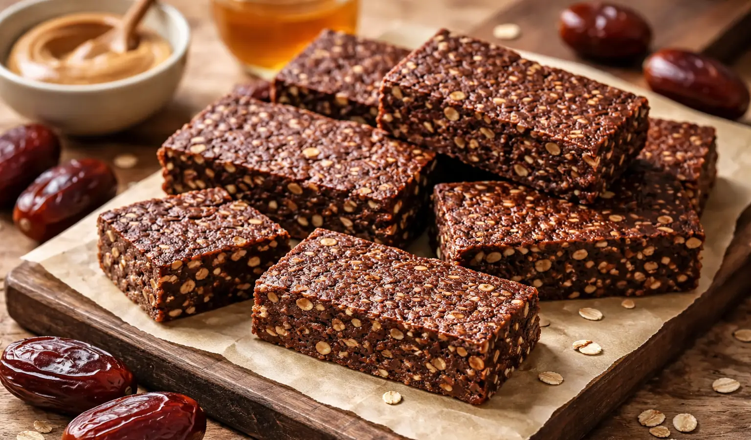 Batoniki z daktyli i kakao
