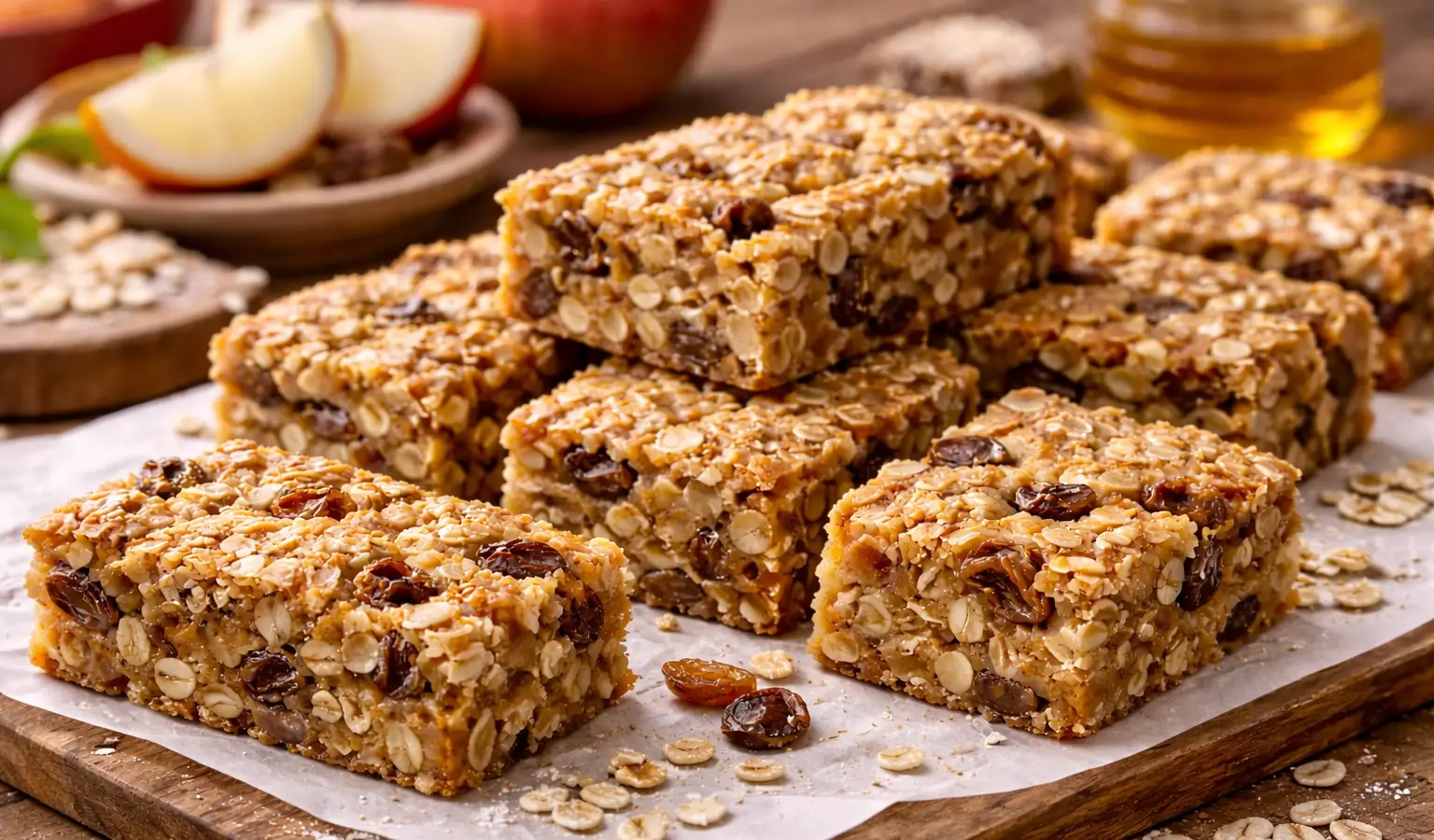 Batoniki owsiane z jabłkiem