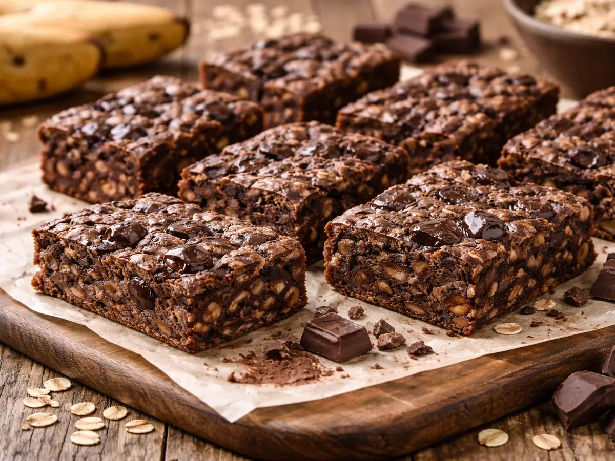 Batoniki owsiane z kakao