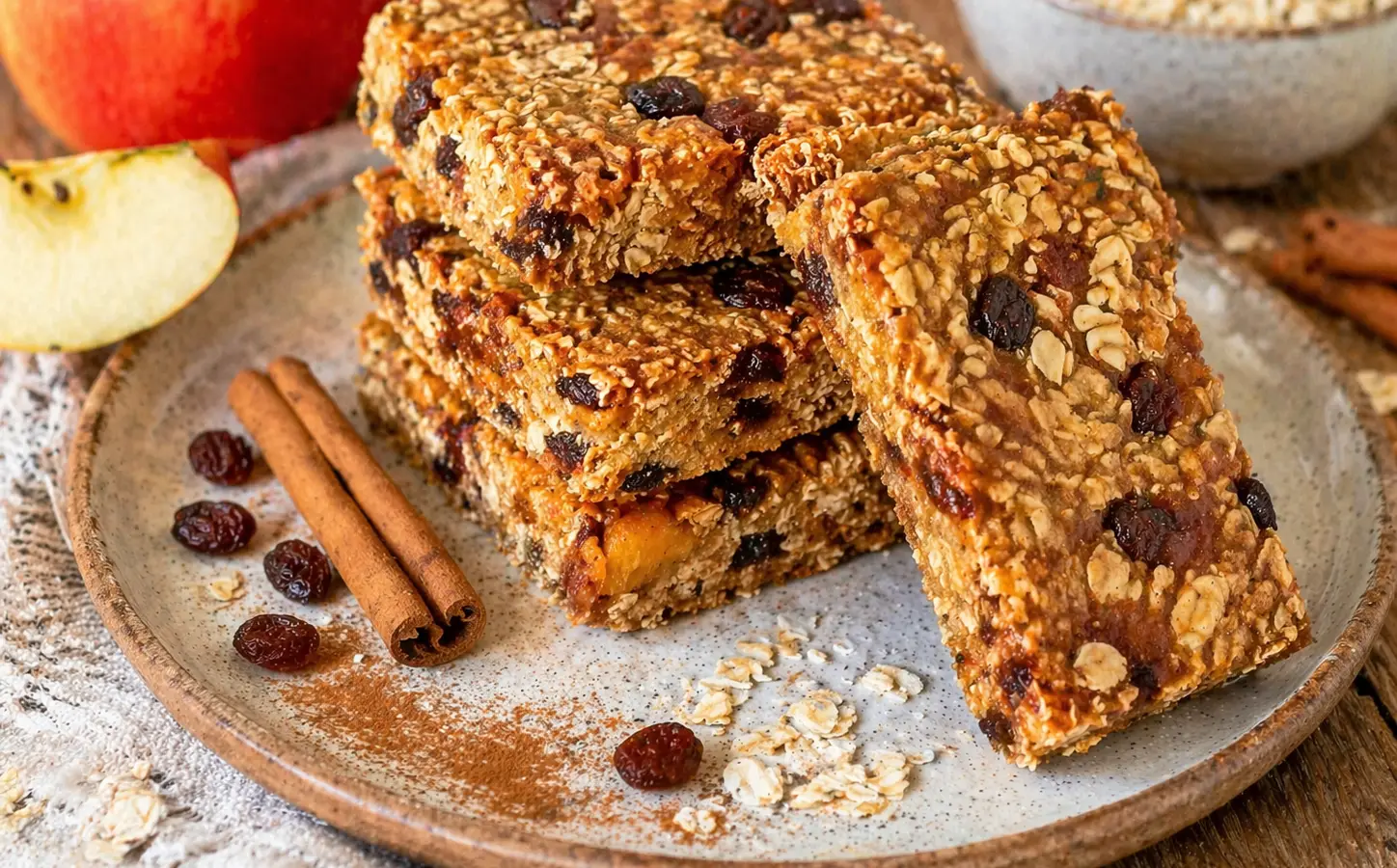 Batony owsiane z jabłkiem