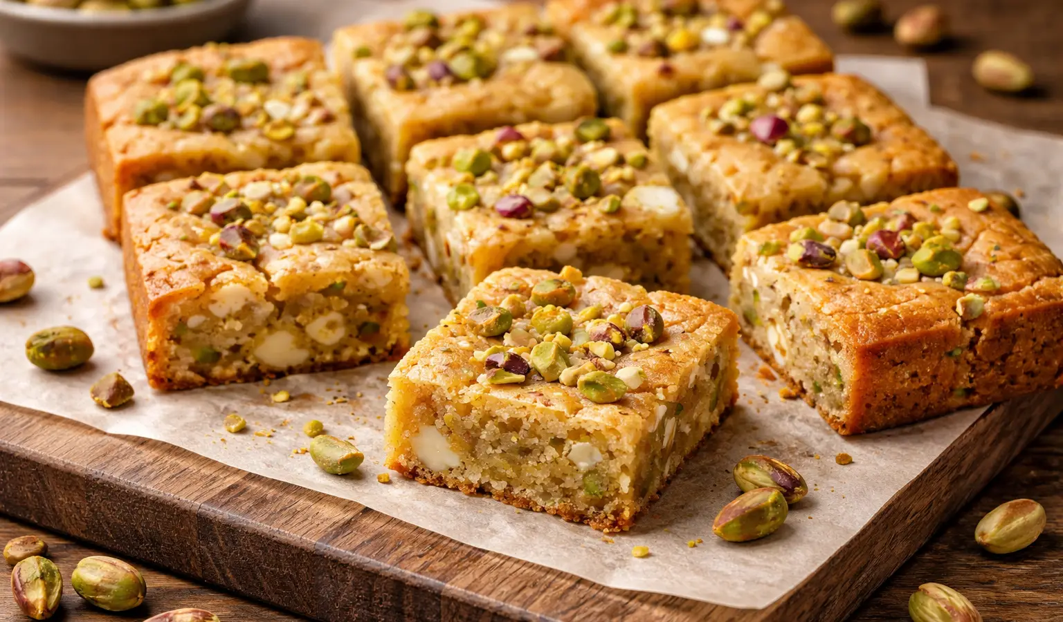 Blondie z pistacjami