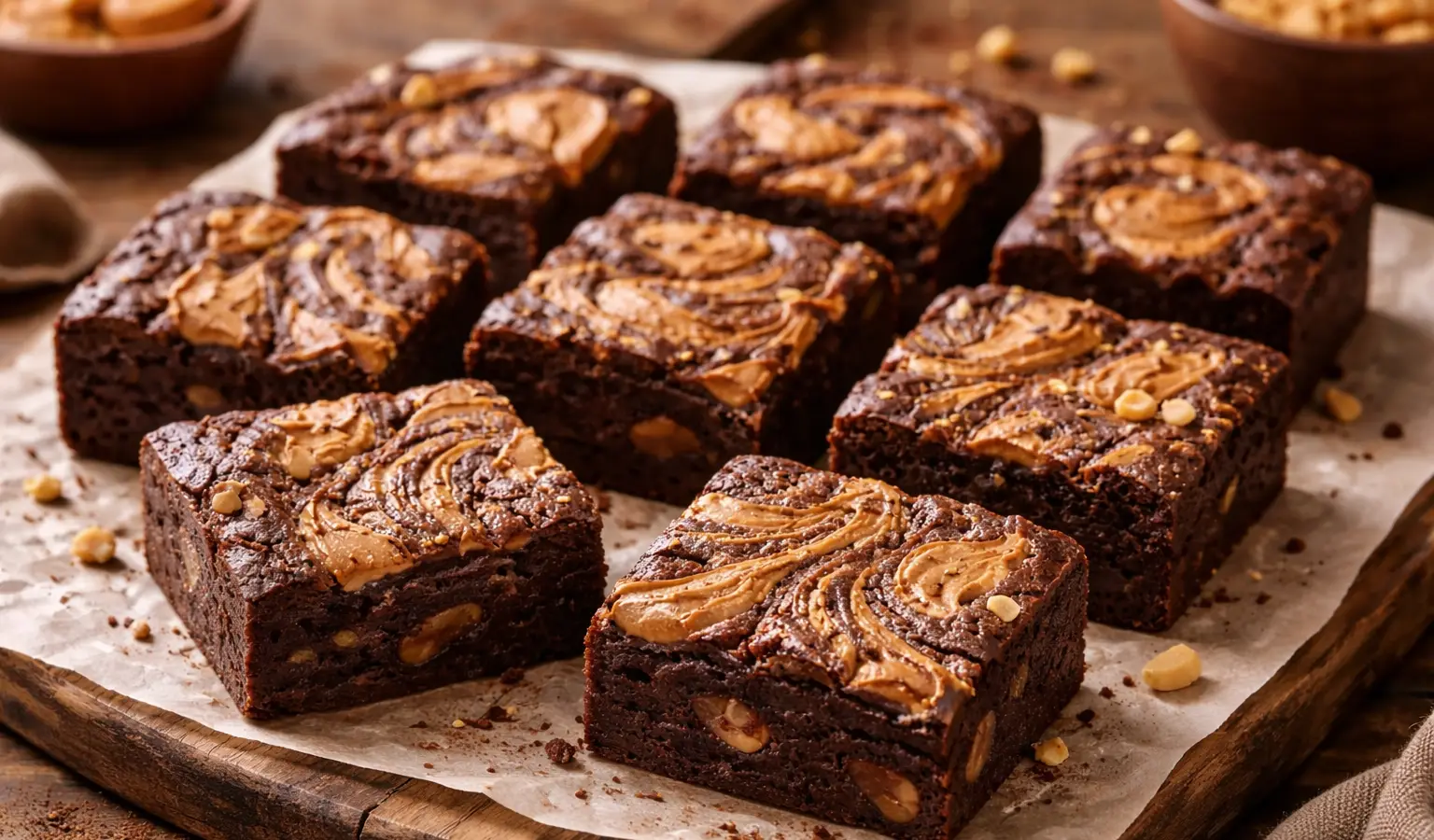 Brownie z masłem orzechowym