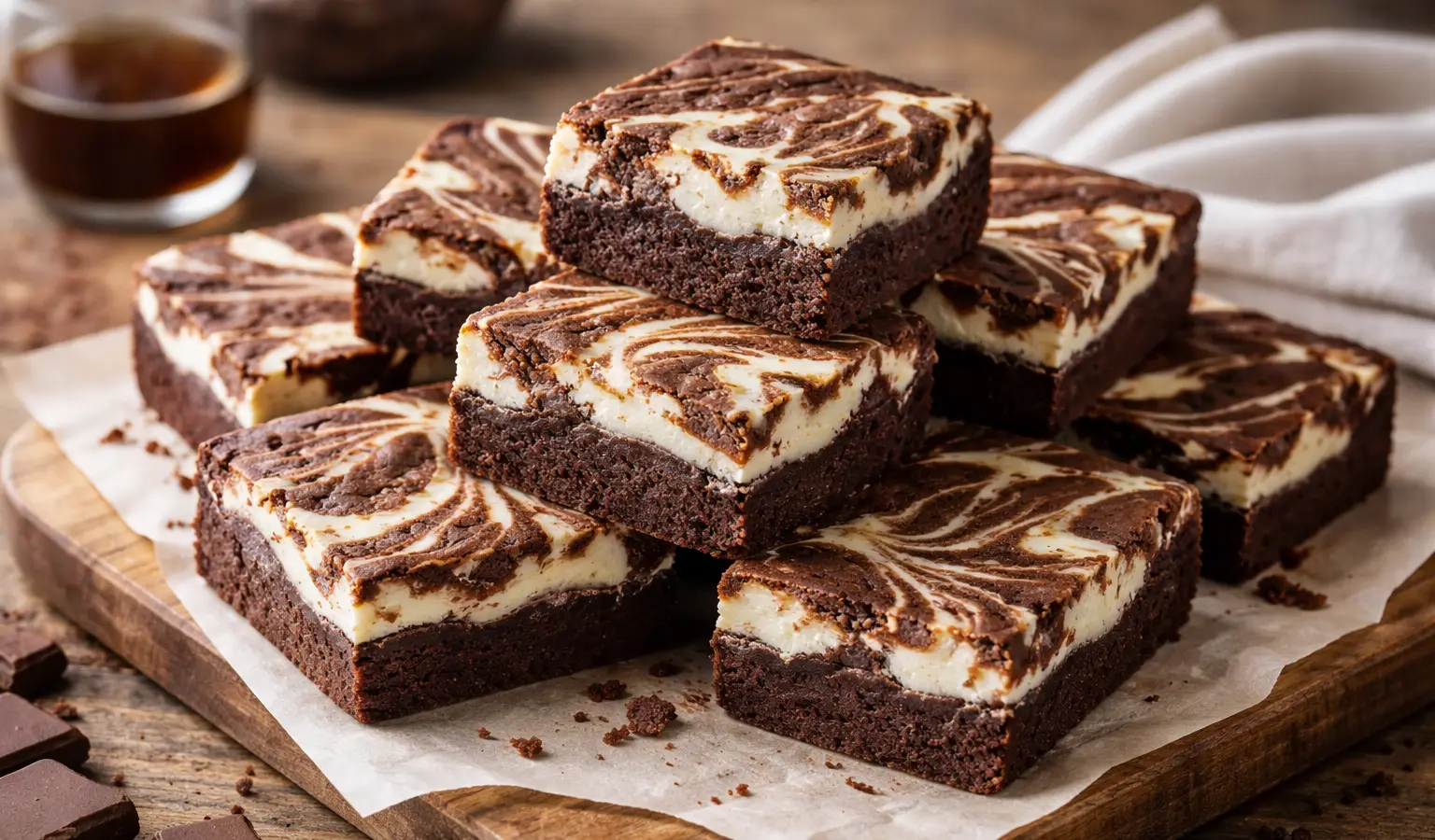 Brownie z twarogową falą