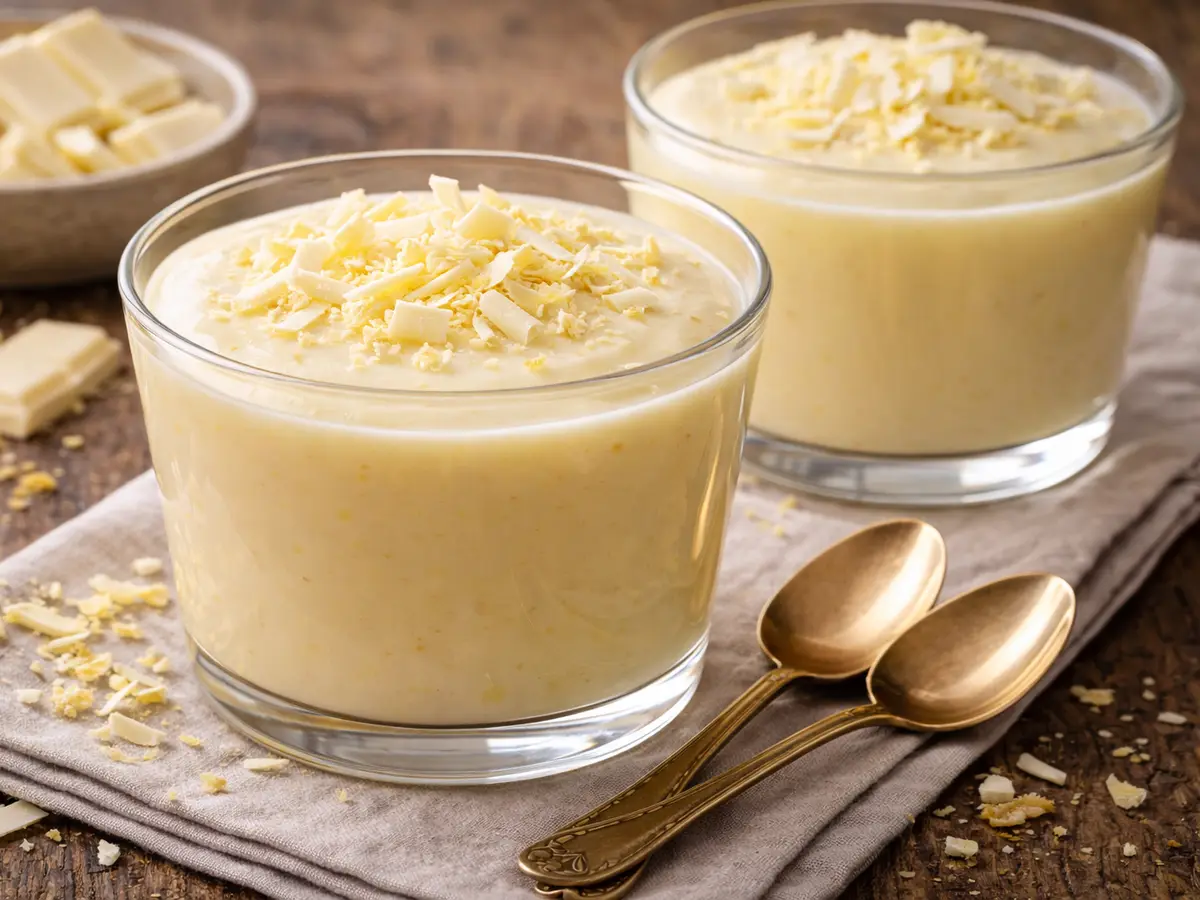 Budyń z białą czekoladą