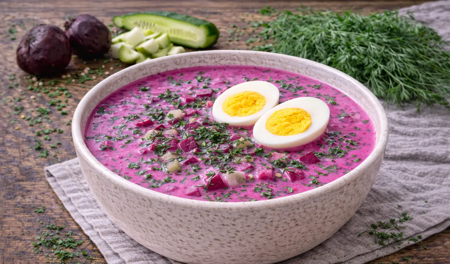 Chłodnik litewski z jajkiem