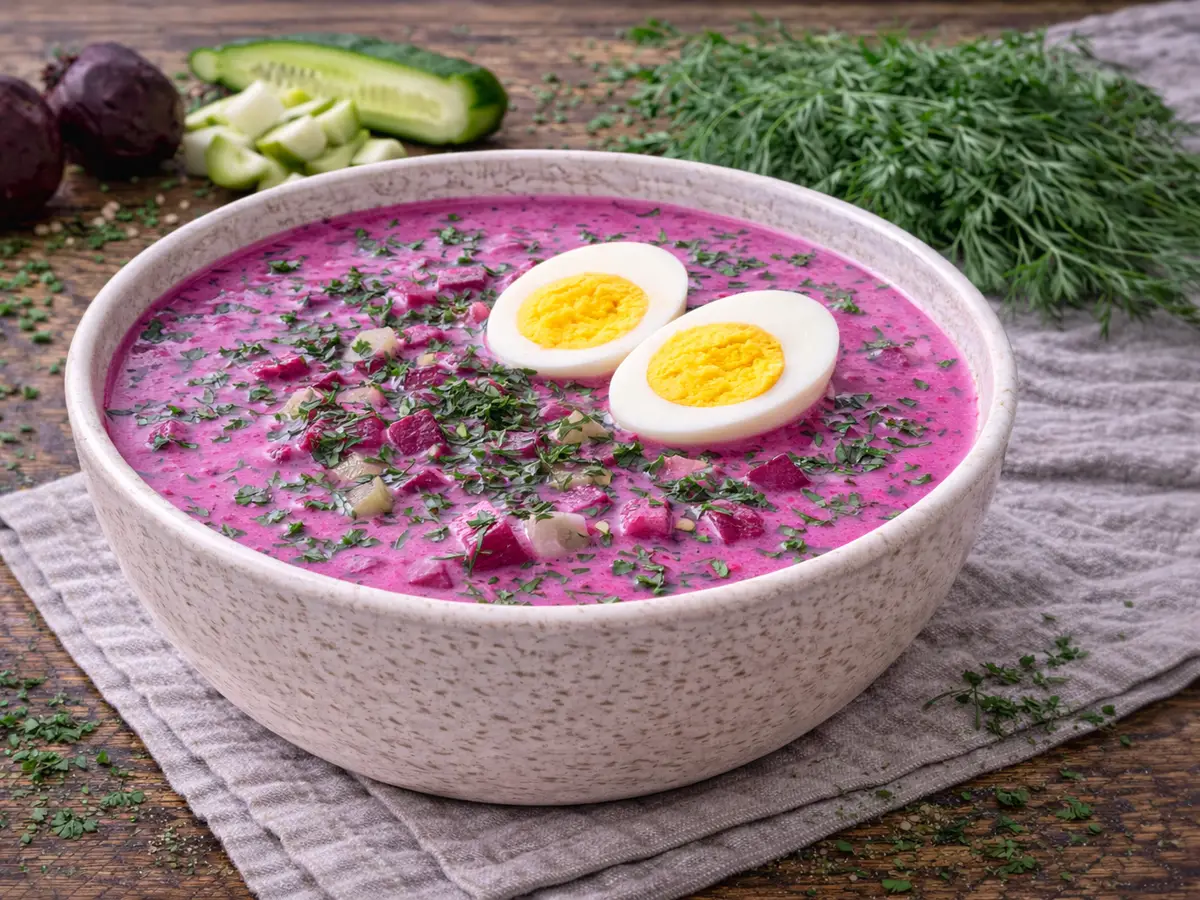 Chłodnik litewski z jajkiem