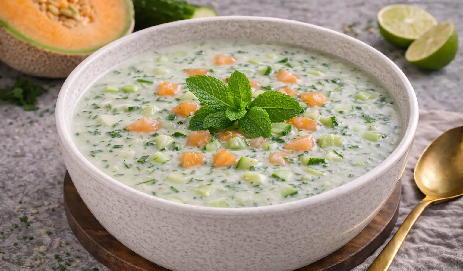 Chłodnik z melonem i ogórkiem