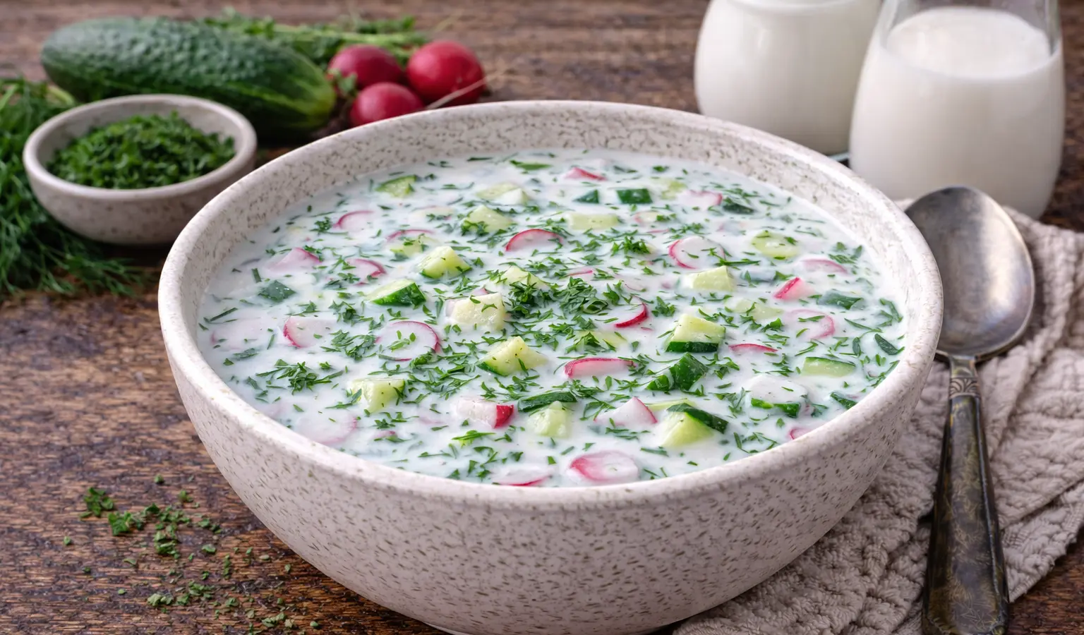 Chłodnik ogórkowy z rzodkiewką