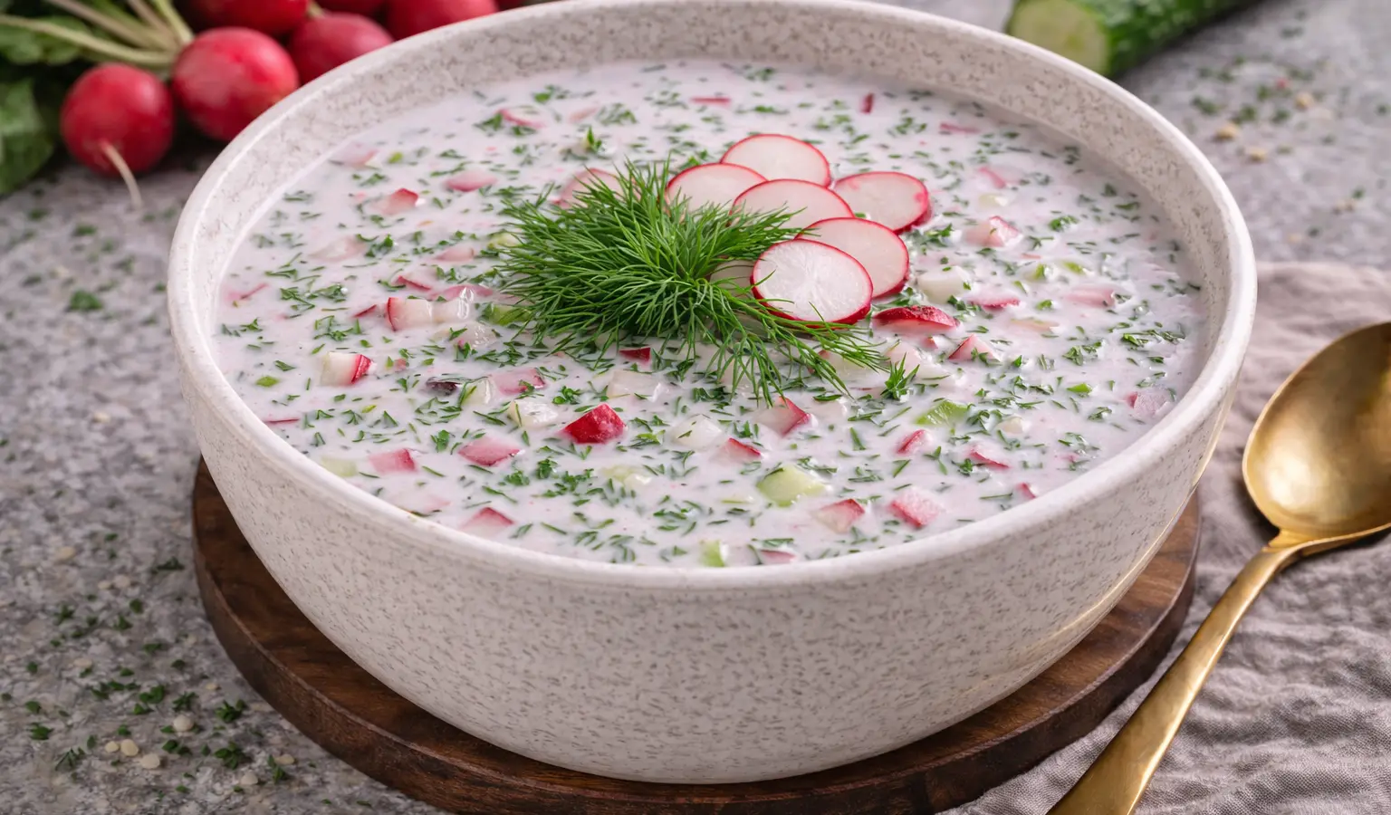 Chłodnik z rzodkiewek i koperku