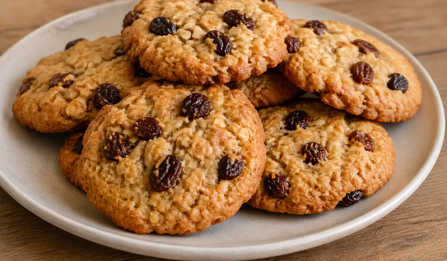 Ciastka owsiane z rodzynkami