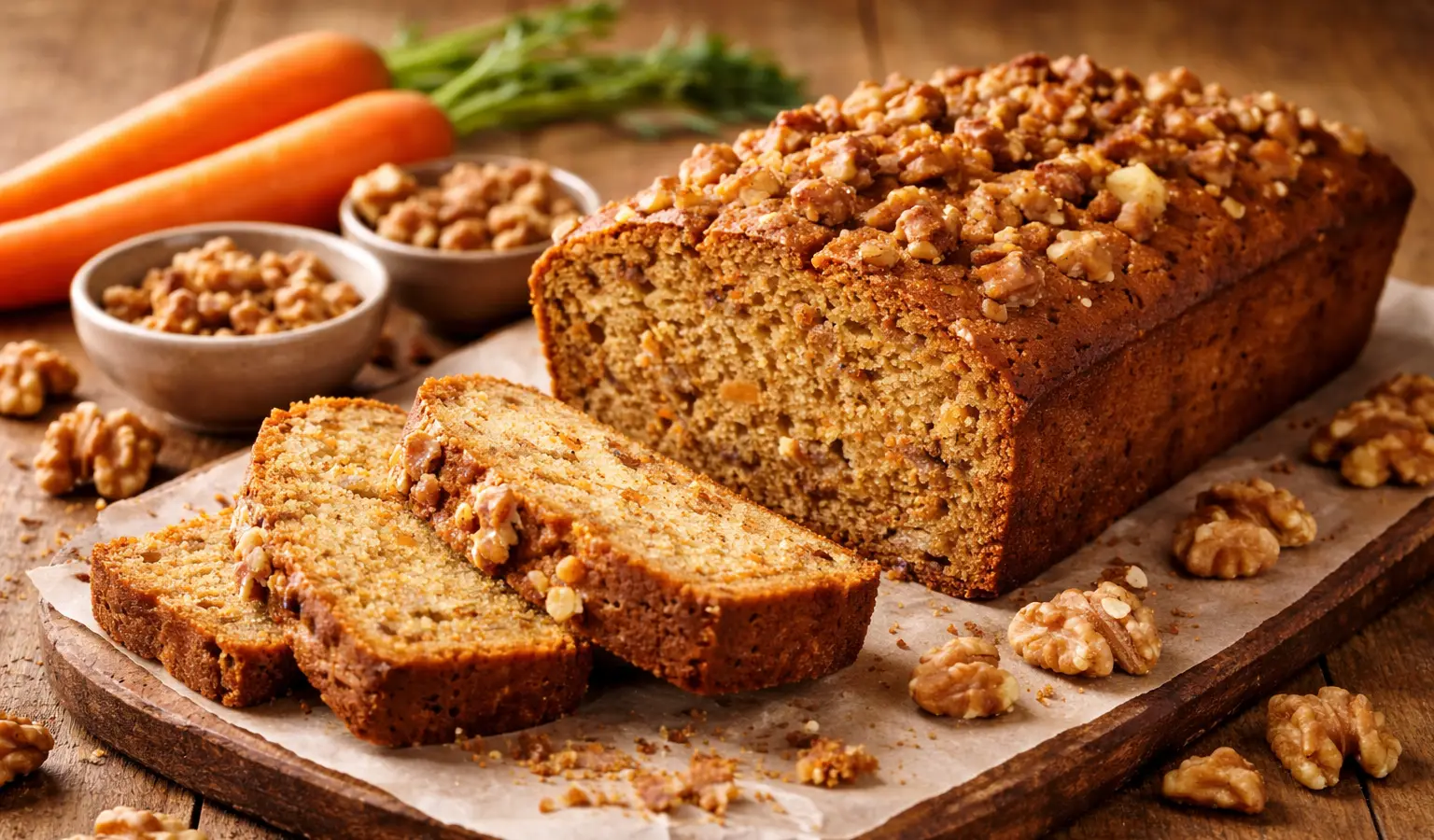 Ciasto marchewkowe z orzechami