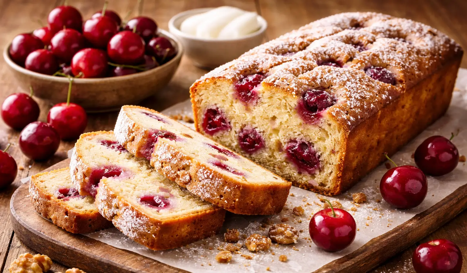 Ciasto śmietankowe z wiśniami