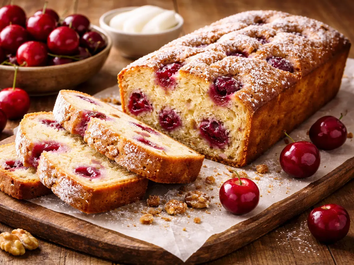 Ciasto śmietankowe z wiśniami