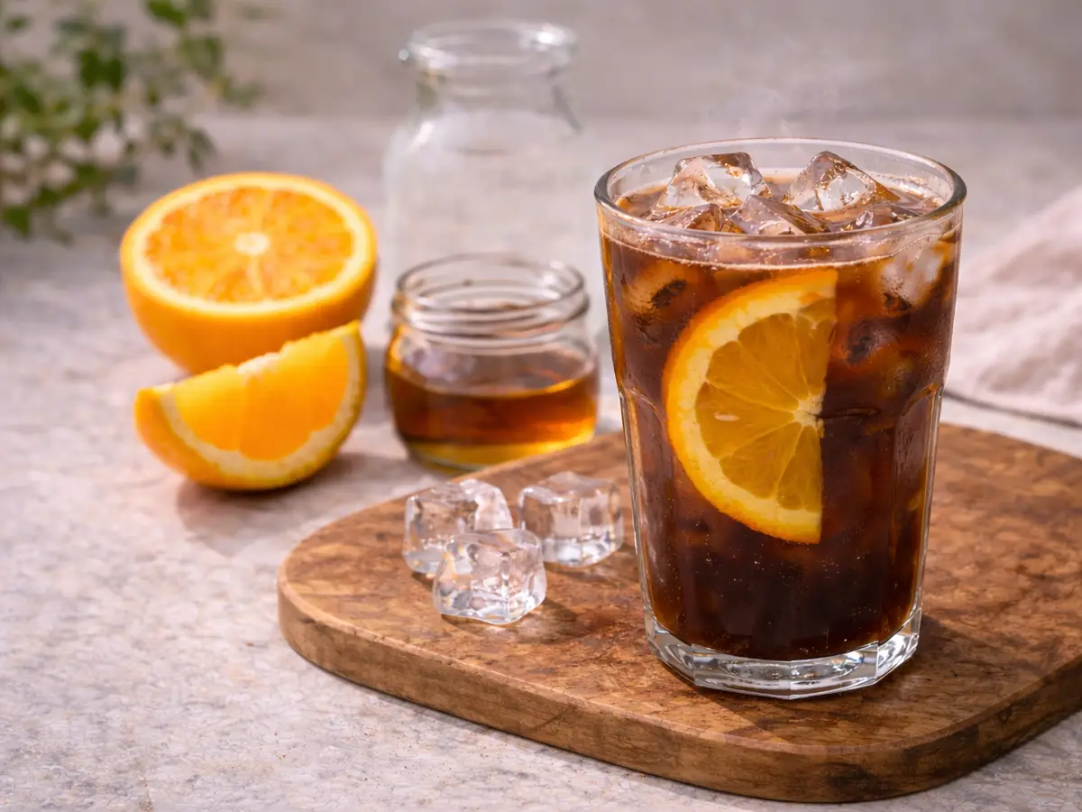 Cold brew z pomarańczą