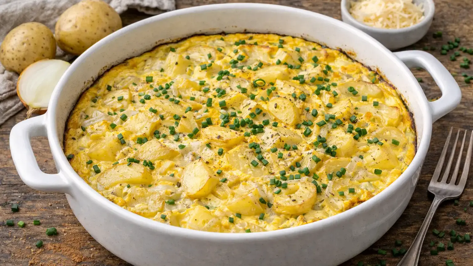 Frittata z ziemniakami i cebulą