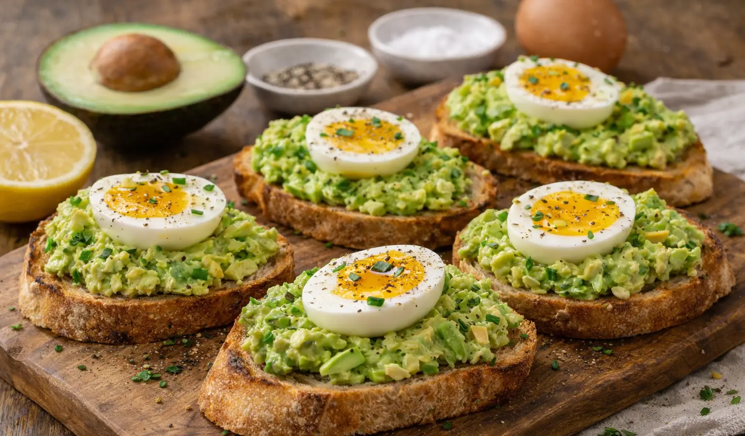 Grzanki z awokado i jajkiem