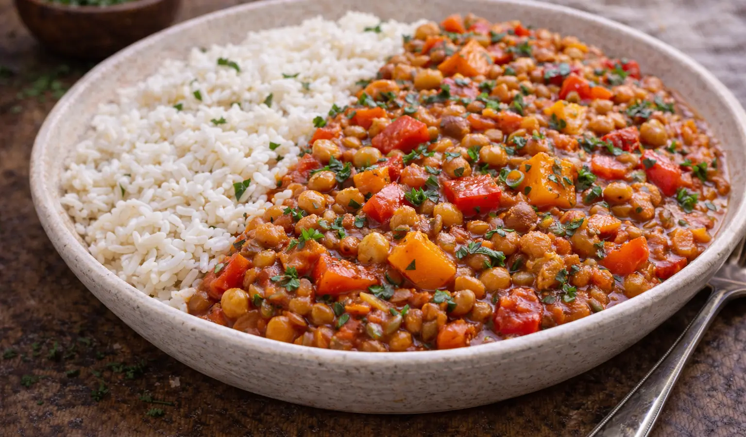 Gulasz z soczewicy i warzyw