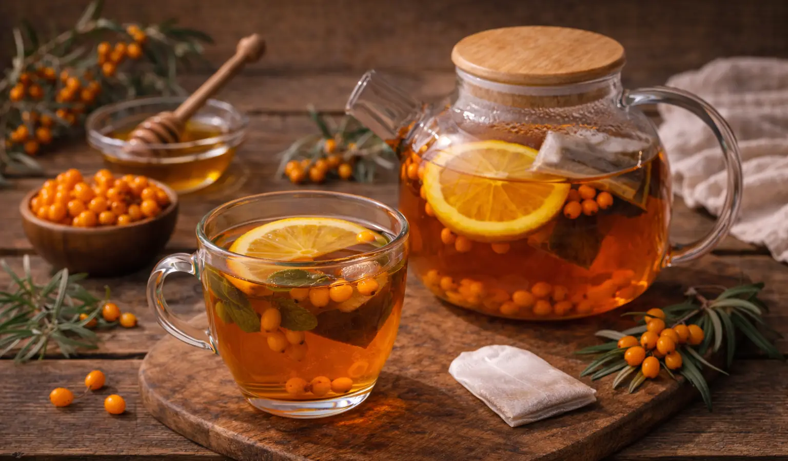 Herbata z rokitnikiem i miodem