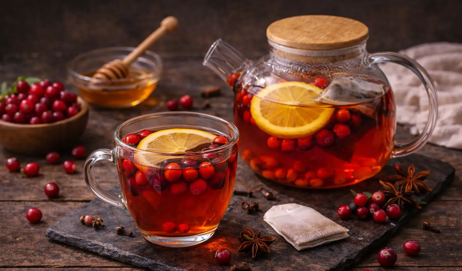 Herbata z żurawiną i goździkami