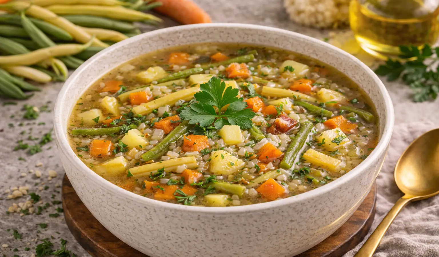 Jarzynowa z fasolką szparagową