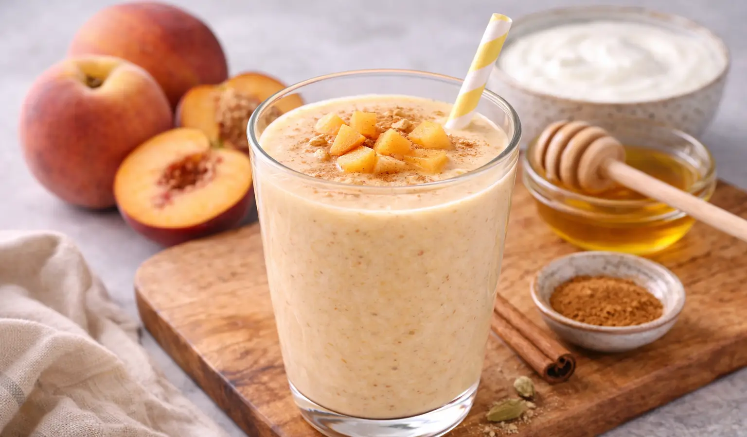 Jogurtowy koktajl brzoskwiniowy