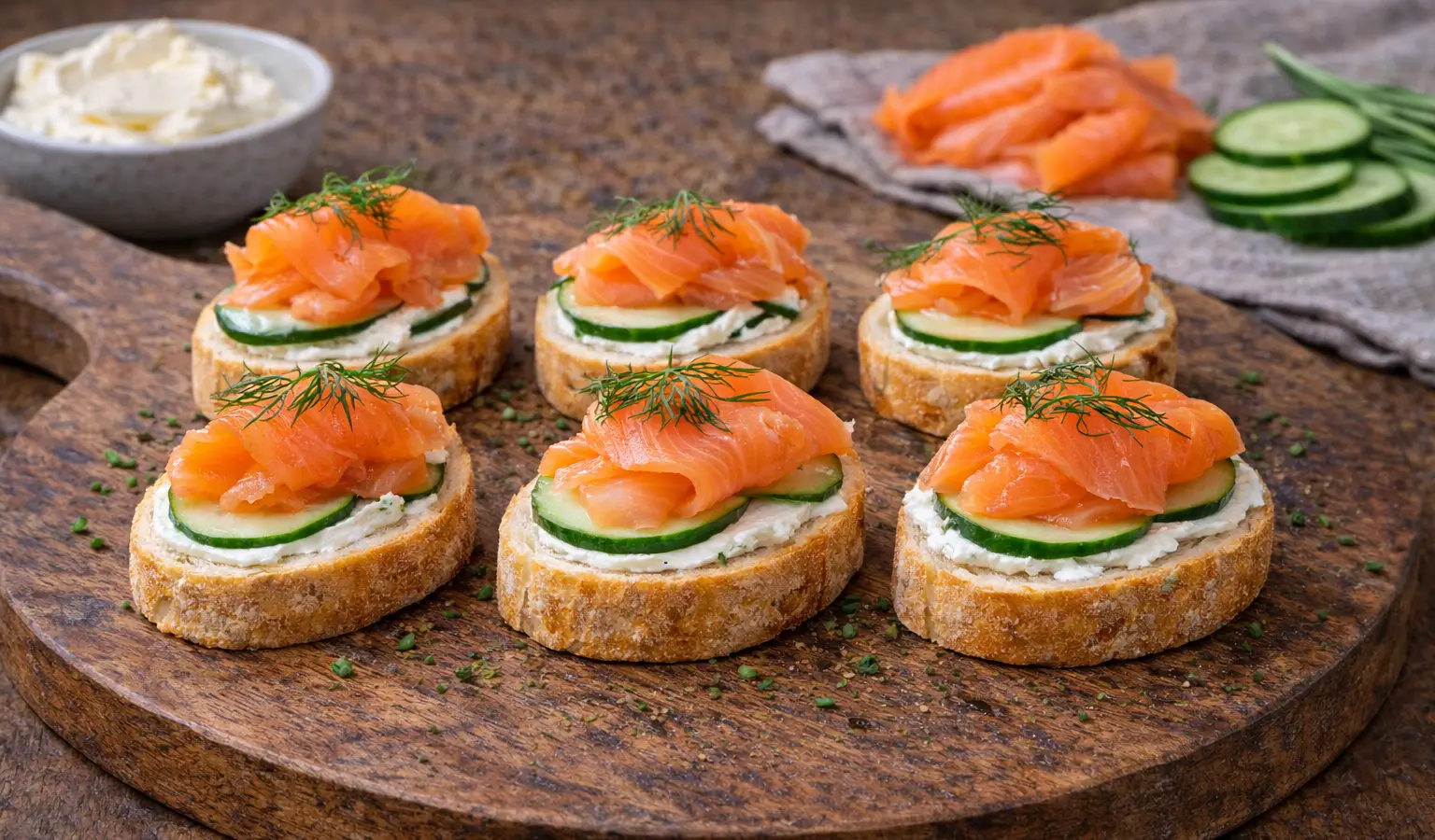 Kanapeczki z serkiem i łososiem