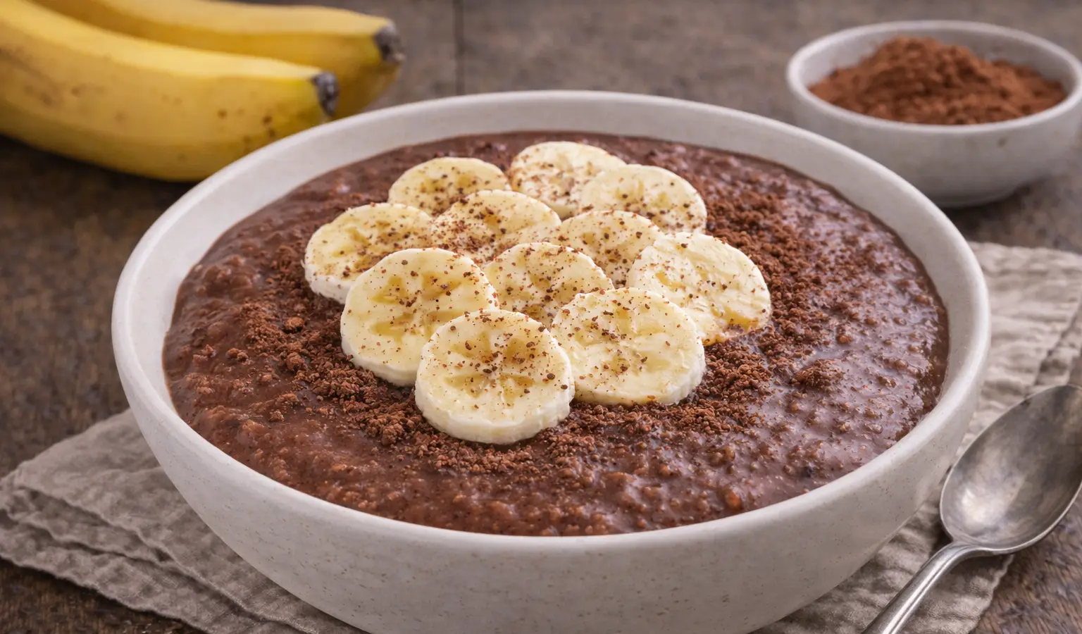 Kasza manna kakaowa z bananem