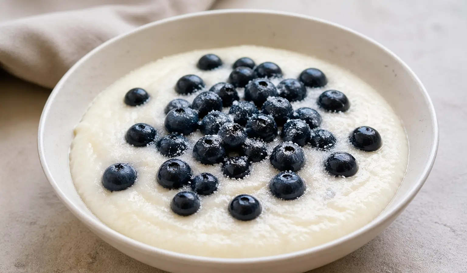 Kasza manna z borówkami