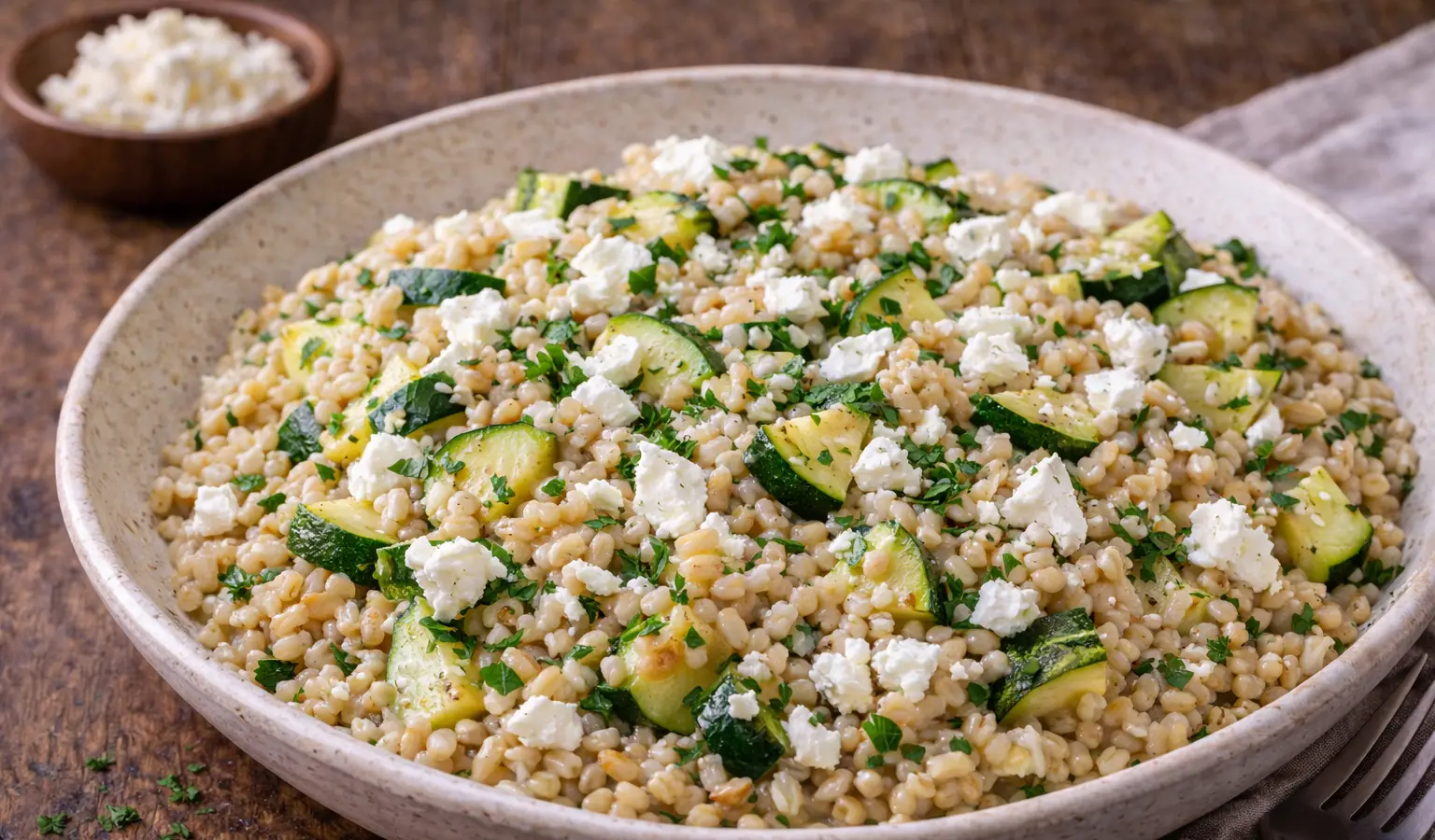 Kaszotto z cukinią i fetą