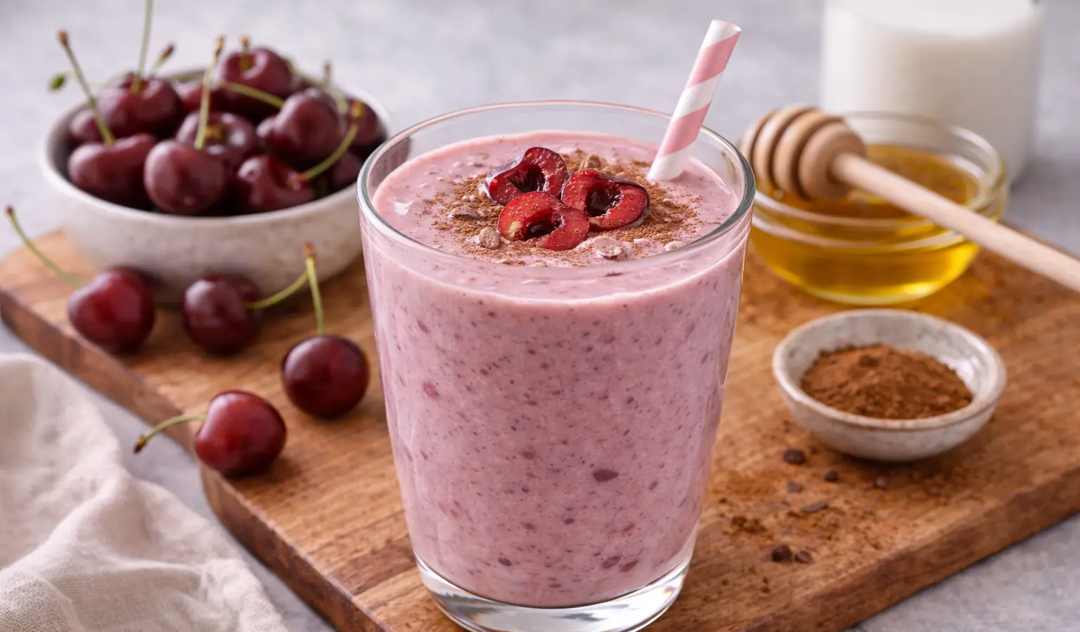 Kefir z wiśniami i kakao