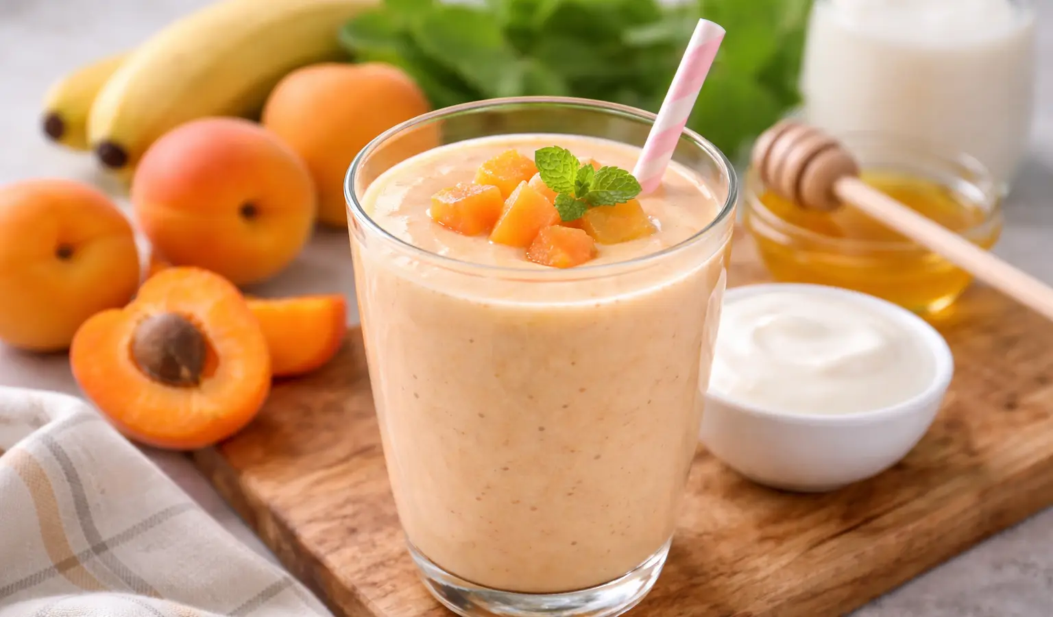 Koktajl morelowy z jogurtem