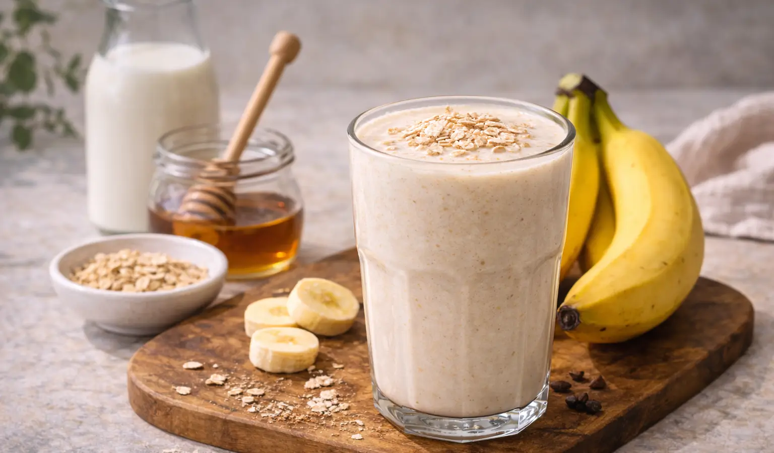 Koktajl proteinowy z bananem