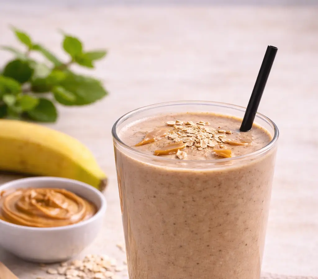 Koktajl proteinowy z masłem orzechowym
