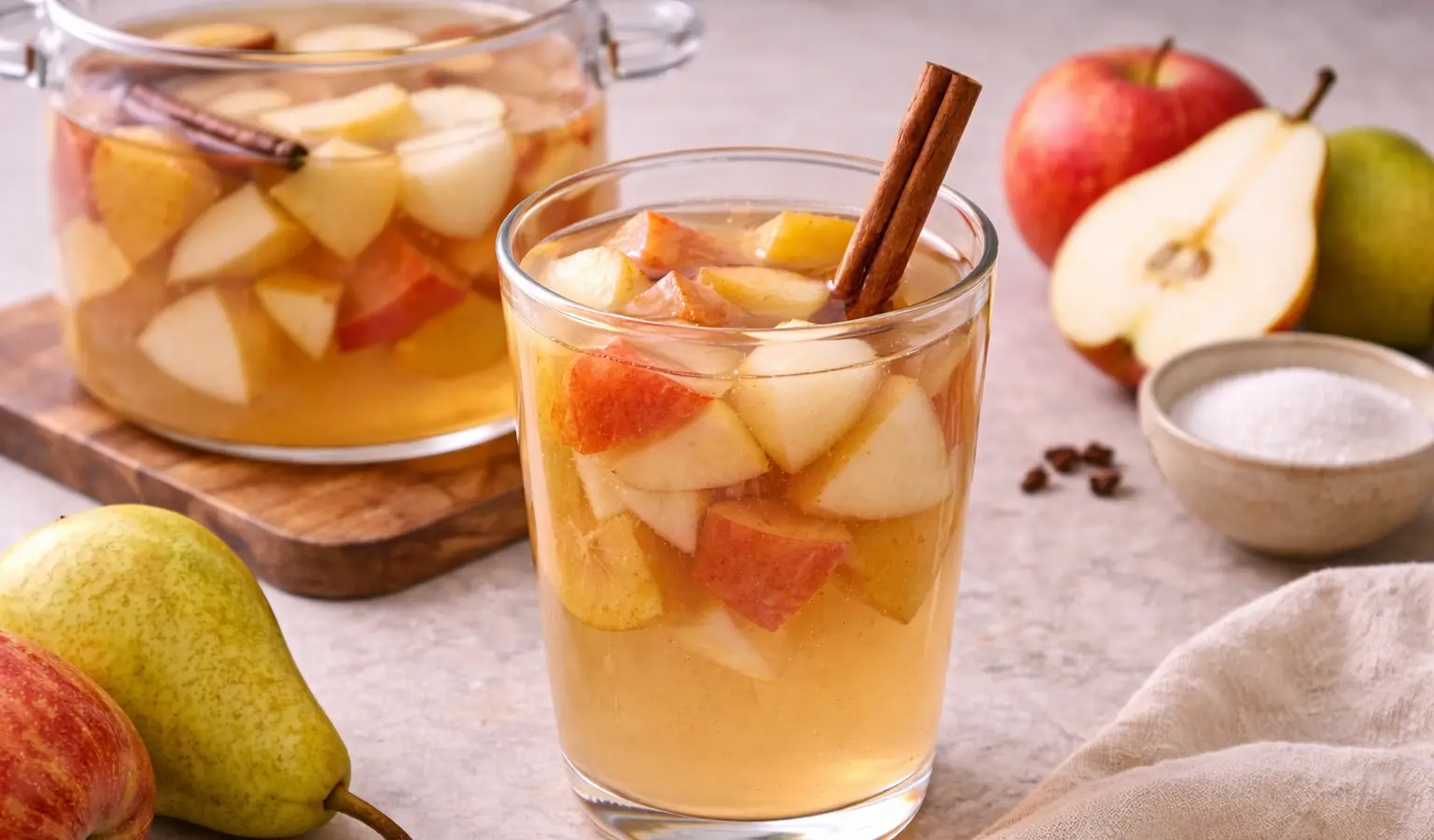 Kompot z jabłek i gruszek