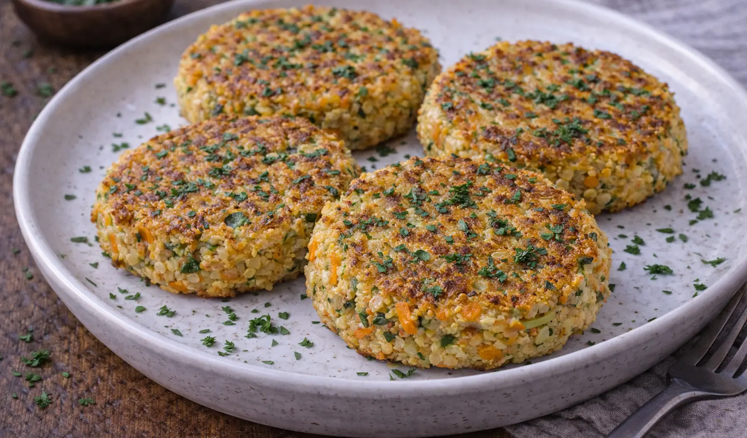 Kotleciki z kaszy jaglanej i warzyw