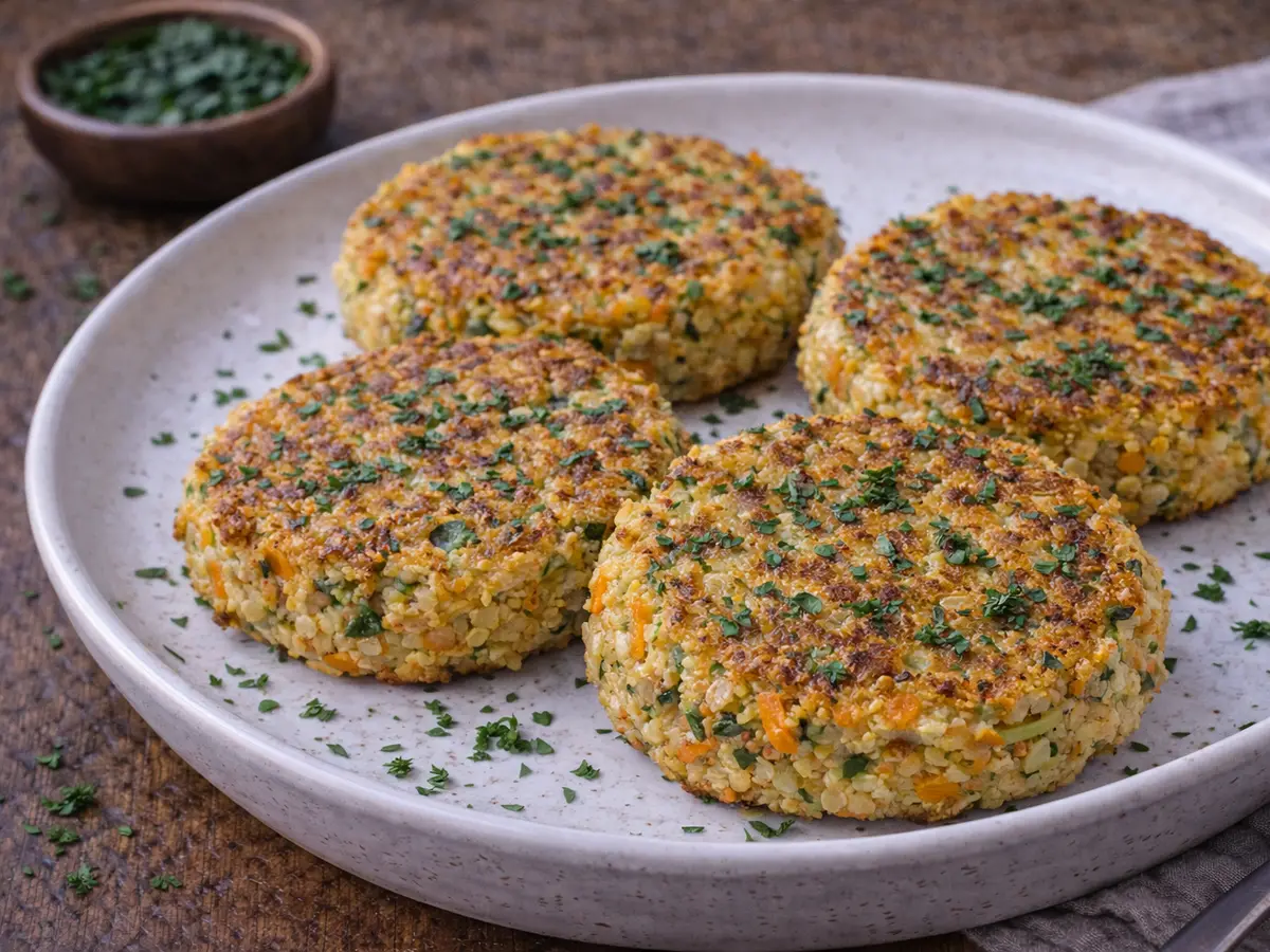 Kotleciki z kaszy jaglanej i warzyw