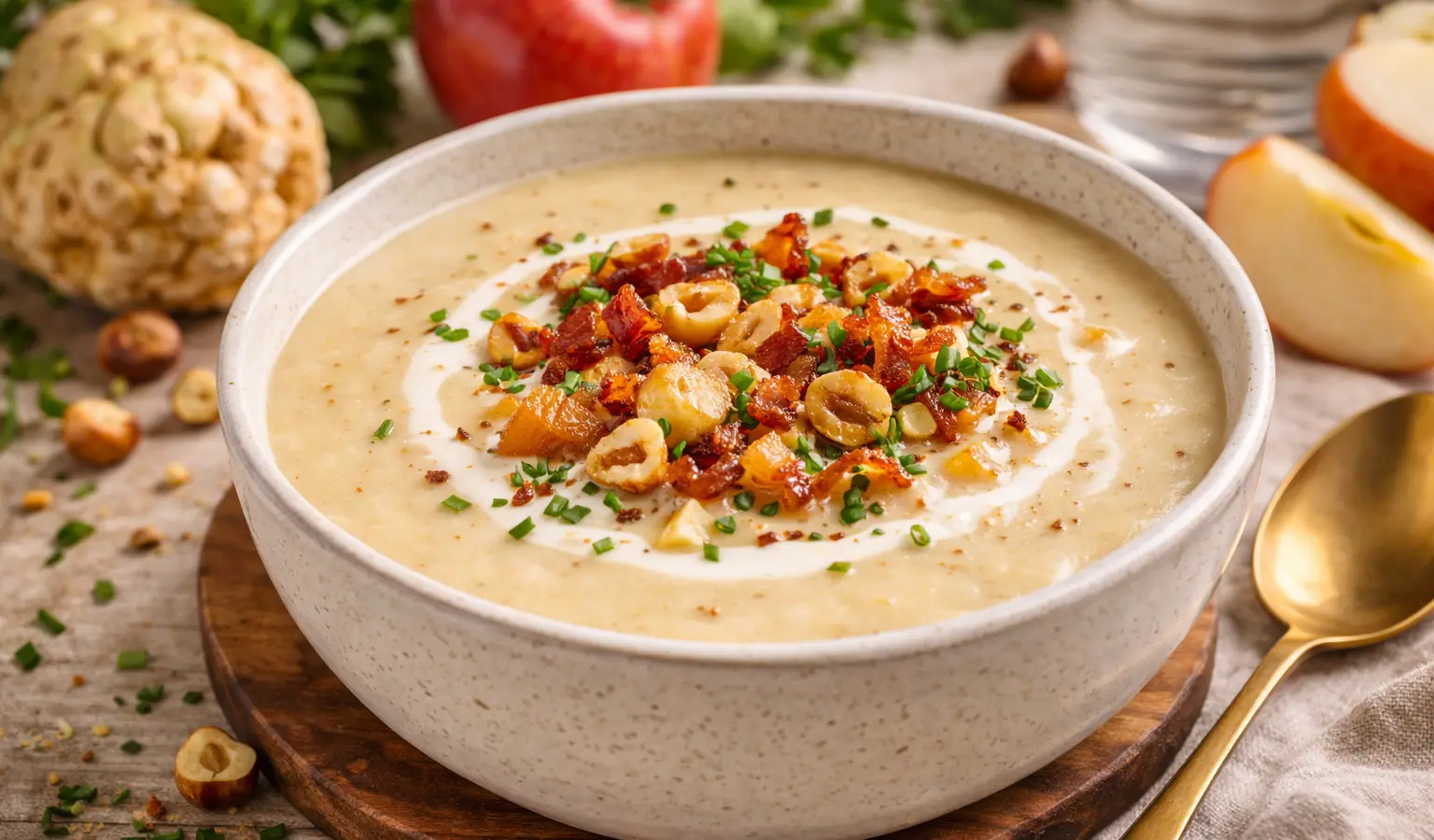 Krem z selera i jabłka