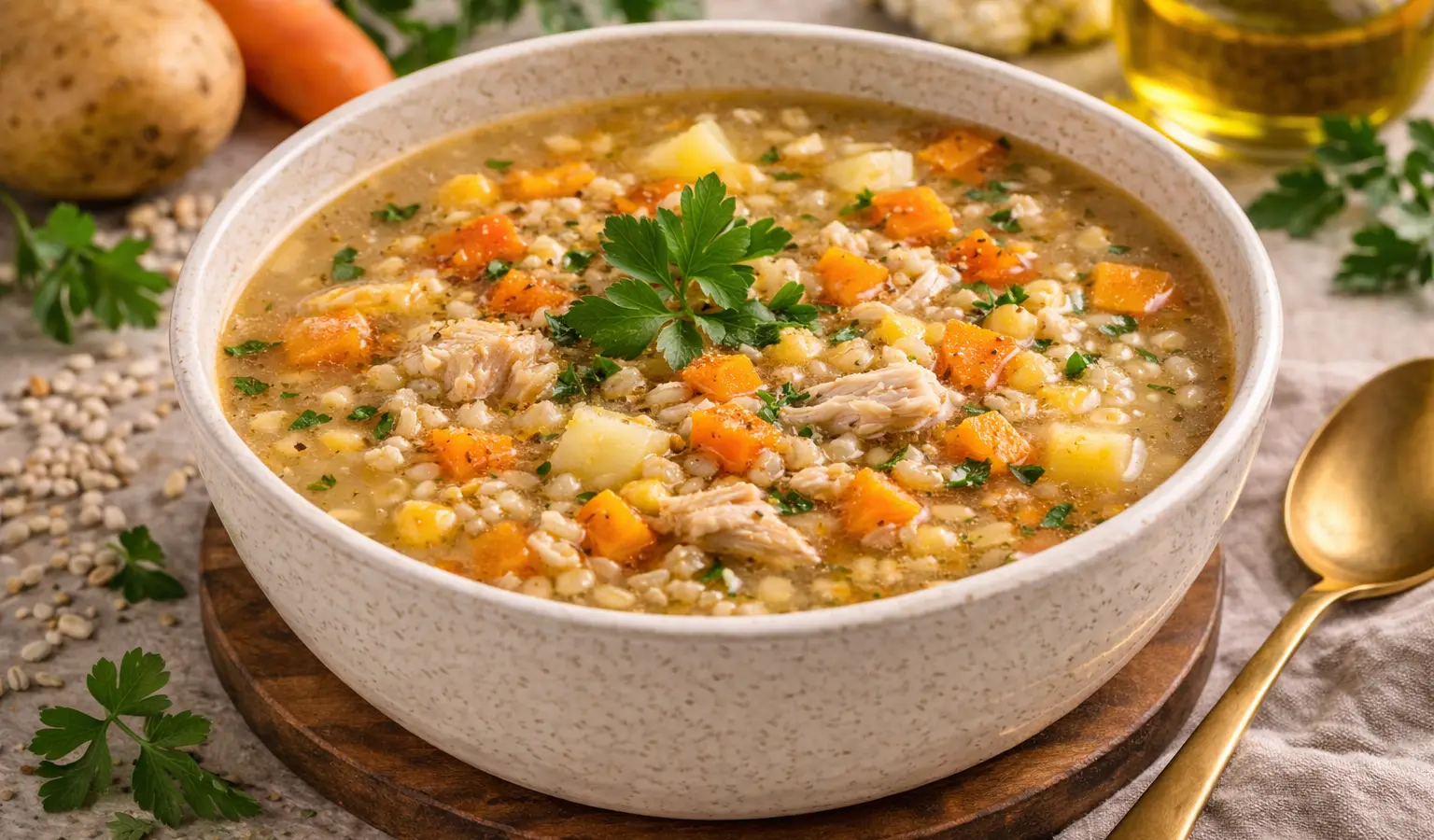 Krupnik z kaszą jęczmienną