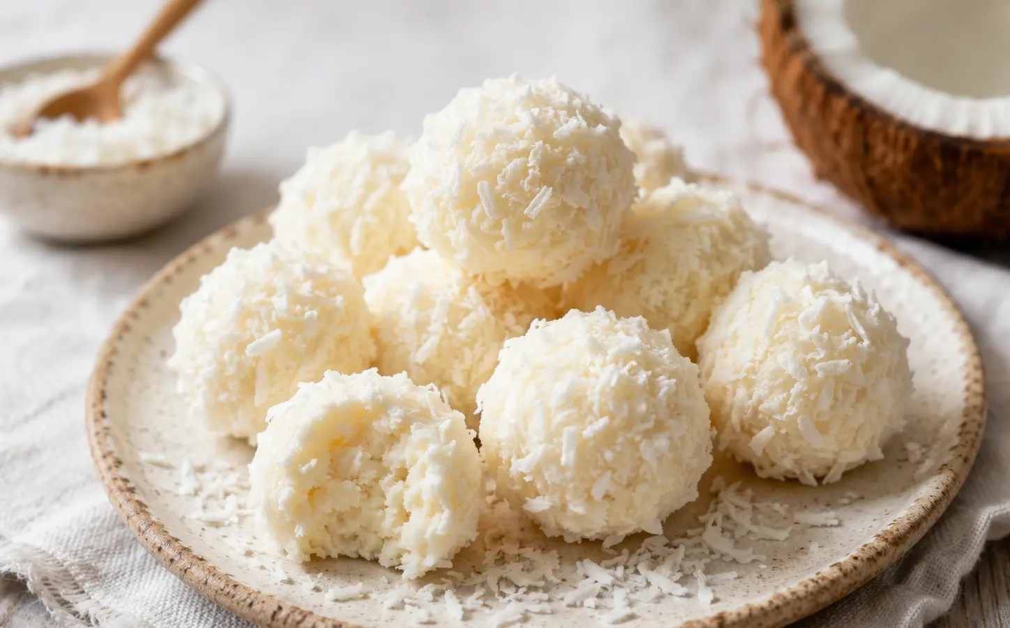 Kulki kokosowe z twarogiem