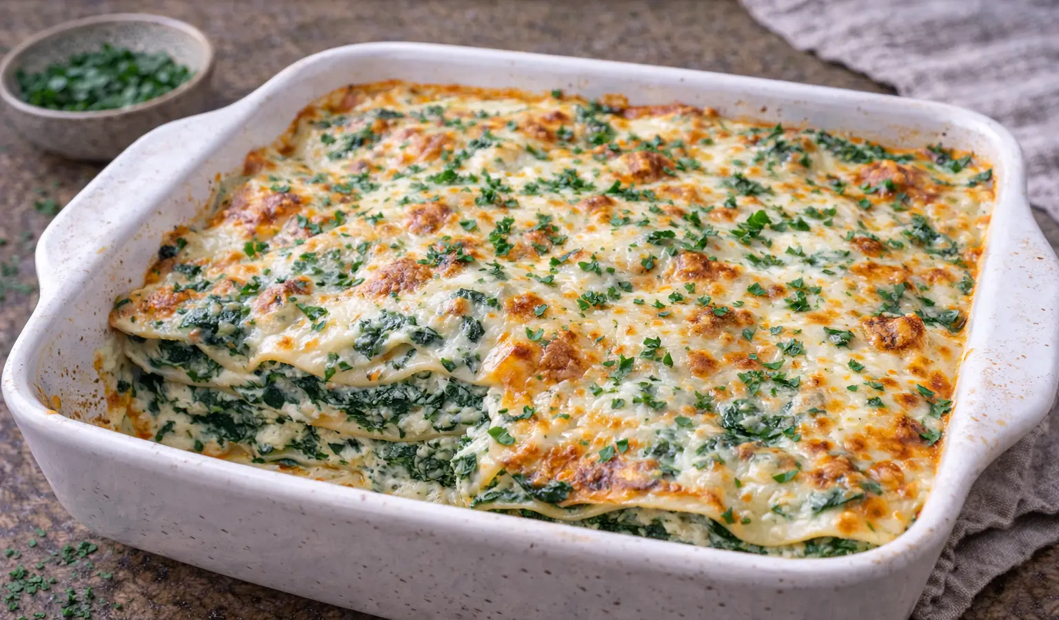 Lasagne ze szpinakiem i ricottą