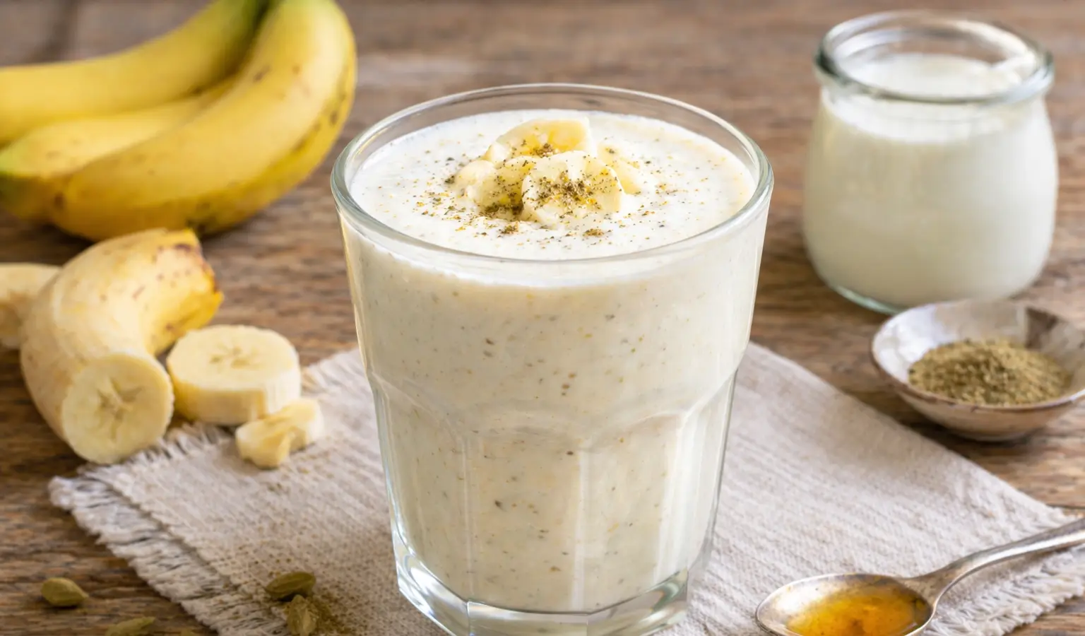 Lassi bananowe z kardamonem