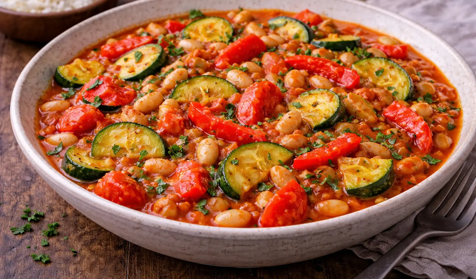 Leczo warzywne z fasolą