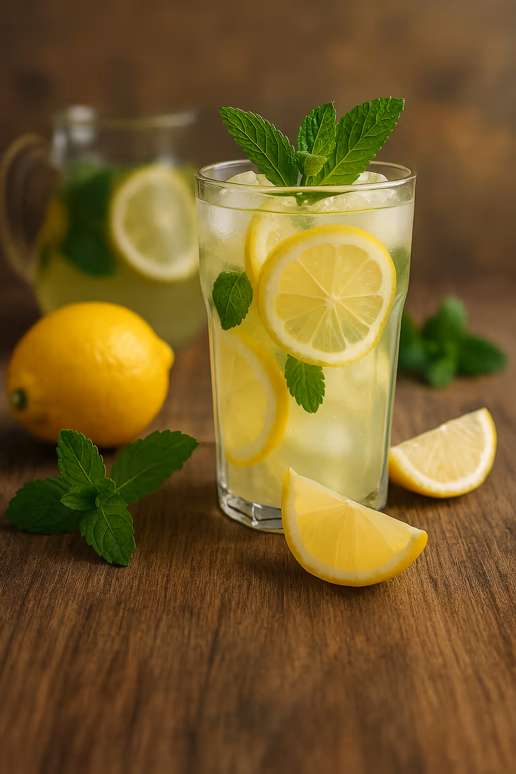 Orzeźwiająca cytrynowa lemoniada z miętą