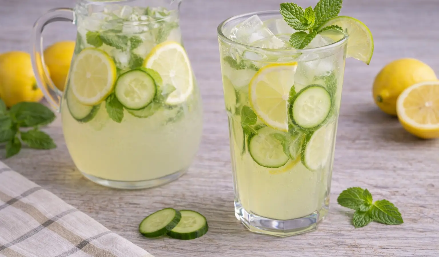 Lemoniada ogórkowo-miętowa