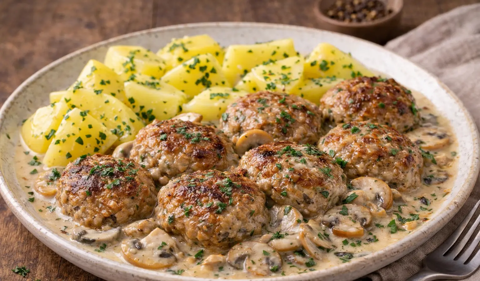 Kotlety mielone z pieczarkami