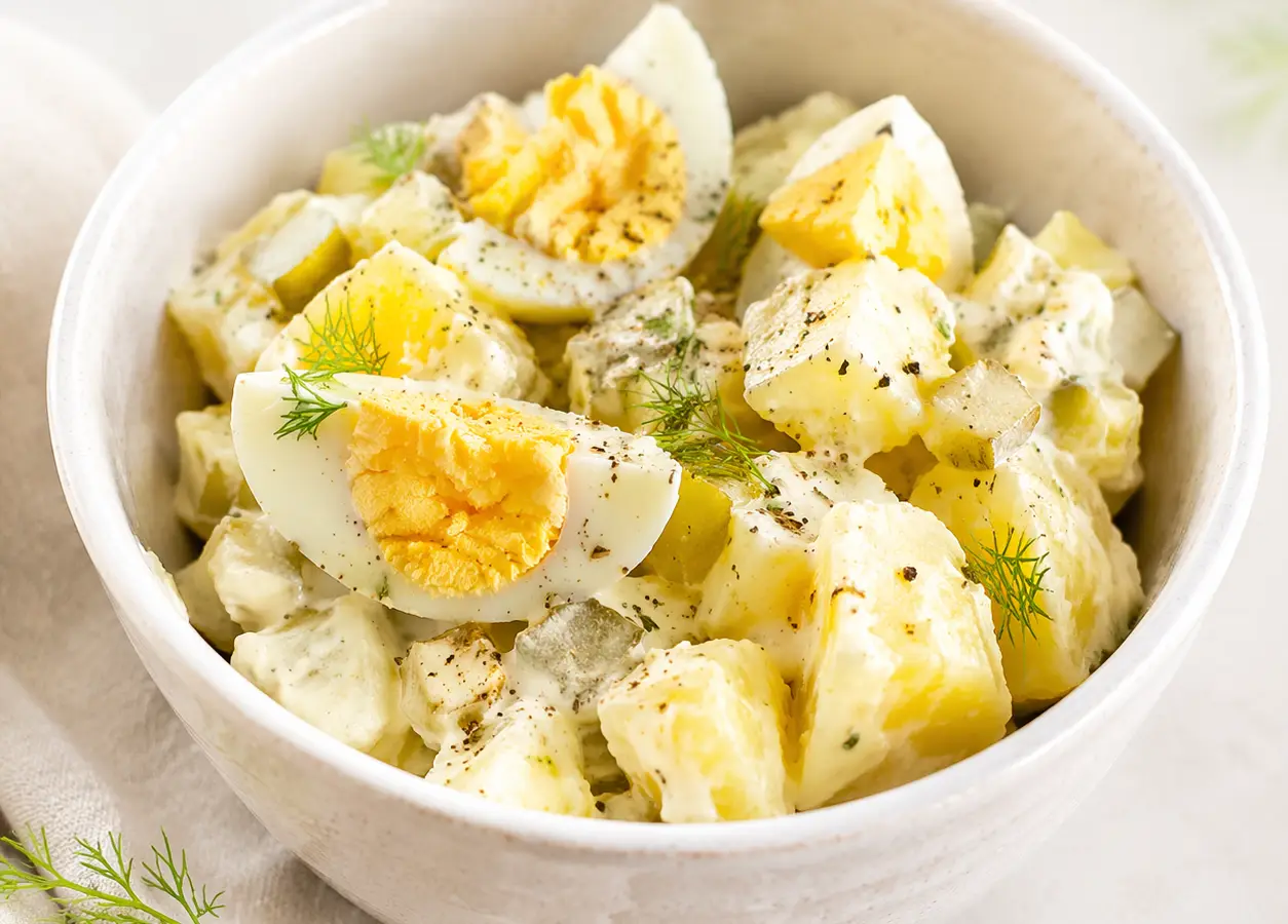 Mini sałatka ziemniaczana z jajkiem