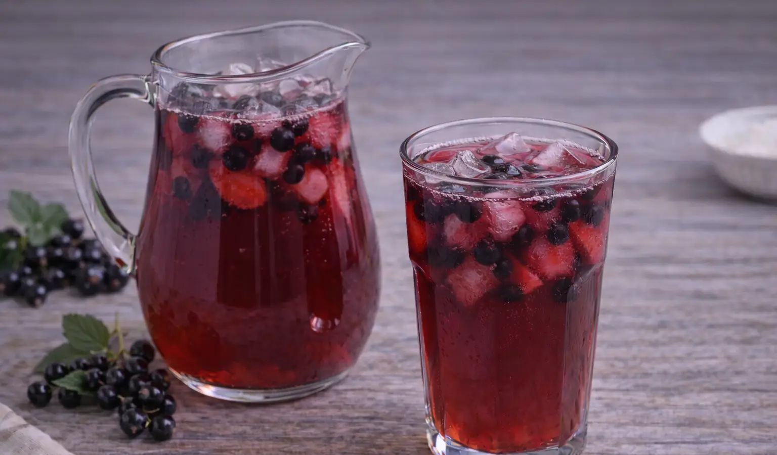 Mrożona herbata z czarną porzeczką