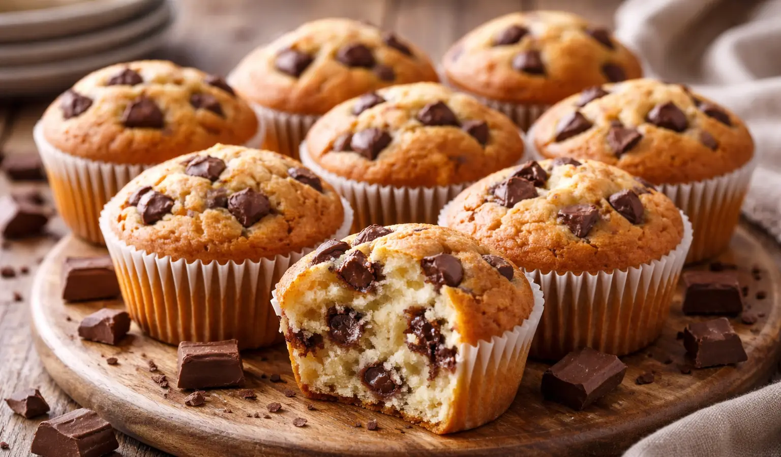 Muffiny z kawałkami czekolady